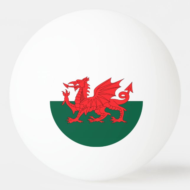 Wales flagga pingisboll (Framsidan)