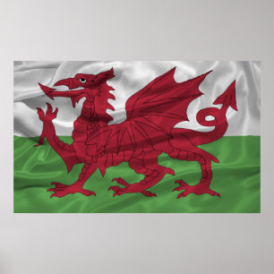 Wales Flagga Poster