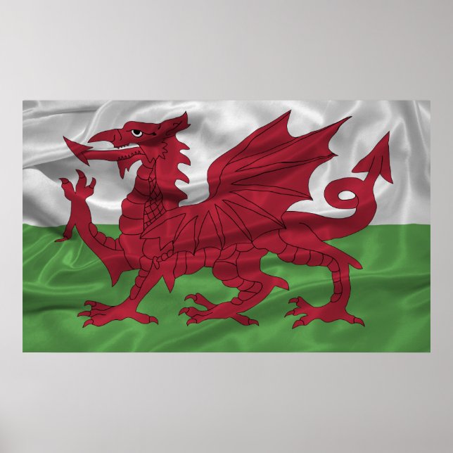Wales Flagga Poster (Framsidan)
