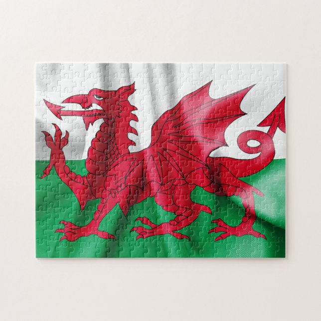 Wales Flagga Pussel (Horisontell)