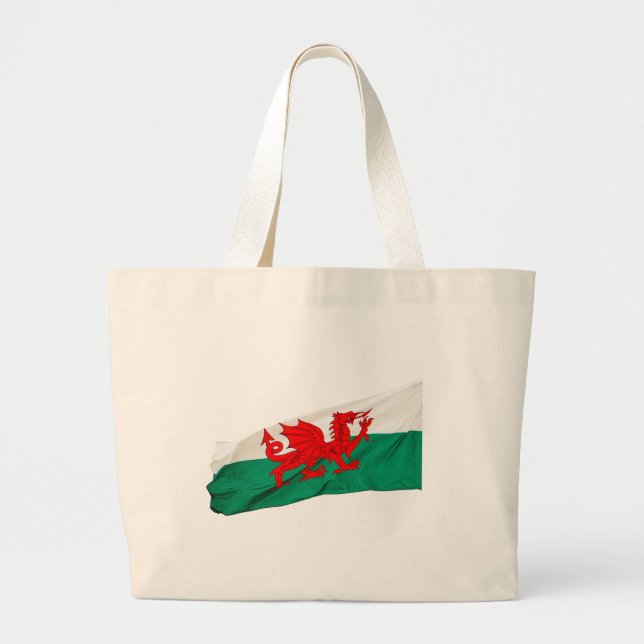Wales Flagga, Red Dragon Patriotic Jumbo Tygkasse (Framsidan)