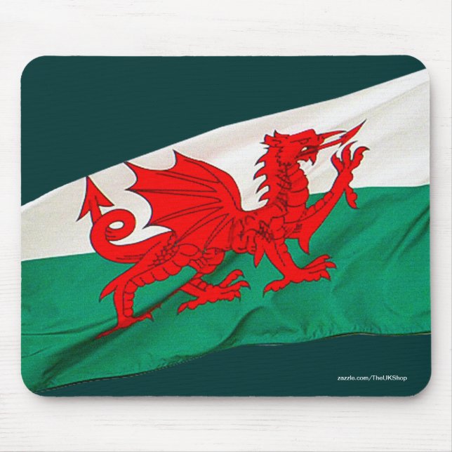 Wales Flagga, Red Dragon Patriotic Musmatta (Framsidan)