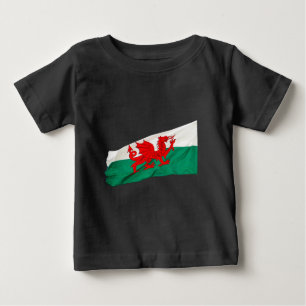Wales Flagga, Red Dragon Patriotic T Shirt
