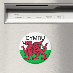 Wales Flagga Red draon Cymru Travel Magnet