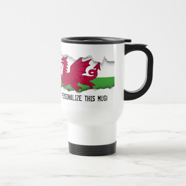 Wales flagga resemugg (Höger)