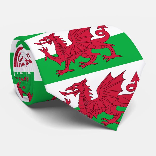 Wales flagga slips (Rullad)