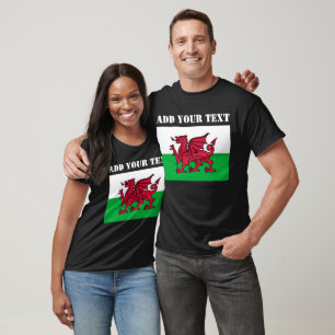 Wales Flagga Soccer cymru red drake Welsh patrioti T Shirt
