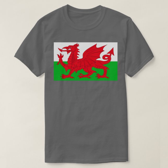 Wales Flagga T Shirt (Design framsida)