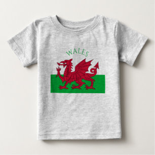wales flagga t shirt