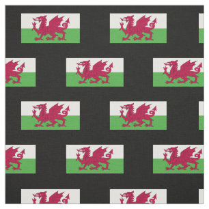 Wales flagga tyg