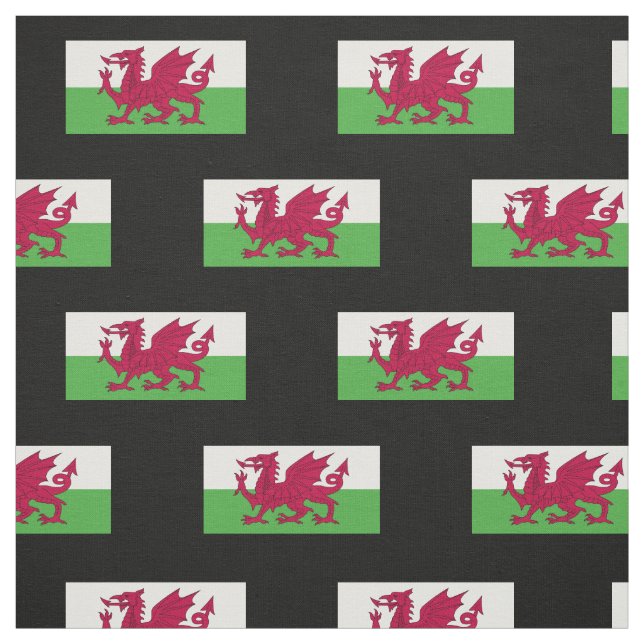 Wales flagga tyg (Provkarta)