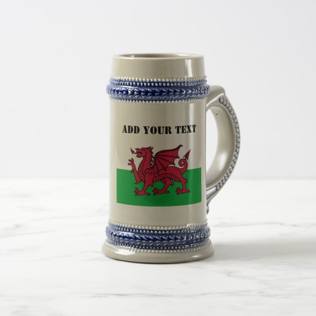 Wales Flagga Vm 2022, fotbolls-cymru röd drake Sejdel (Framsida höger)