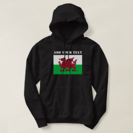 Wales Flagga Welsh cumru Football Soccer Hoodie