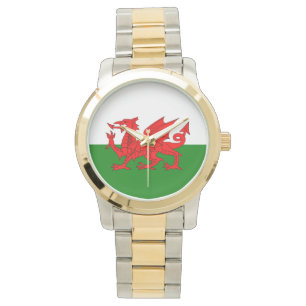 Wales flagga Welsh red draon Armbandsur
