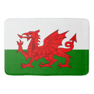 Wales flagga Welsh red draon Badrumsmatta