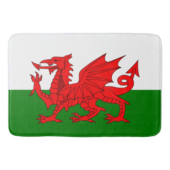 Wales flagga Welsh red draon Badrumsmatta (Framsidan)