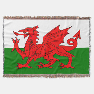 Wales flagga Welsh red draon Filt