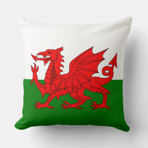 Wales flagga Welsh red draon Kudde