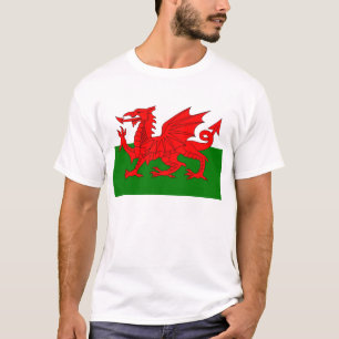 Wales flagga Welsh red draon T-shirt