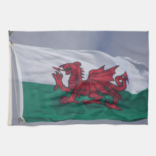 Wales flaggakökshanddukar kökshandduk