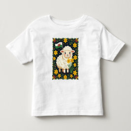 Wales Follower Cute Lamb Surrounded By Daffodils T Shirt