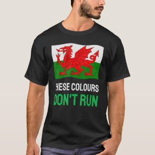 Wales Football Dragons Welsh Flagga Färg Don Ru T Shirt