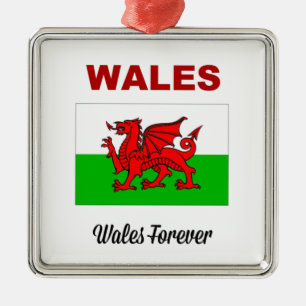 Wales Forever Julgransprydnad Metall
