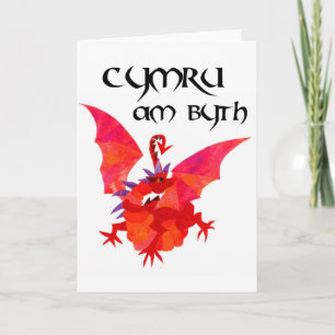 "Wales Forever!" Rött dragkort Kort