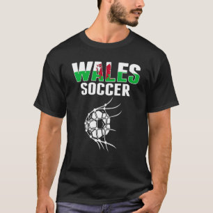 Wales fotbollsdyna i Net Goal Welsh Football Supp T Shirt