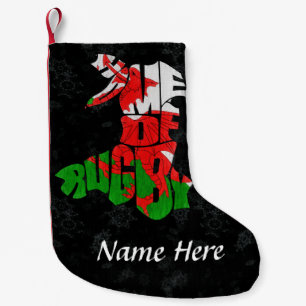 Wales Hem i rugby-julklapp Liten Julstrumpa