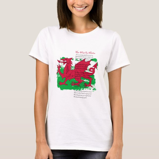 Wales - Hen Wlad Fy Nhadau Tee (Framsida)