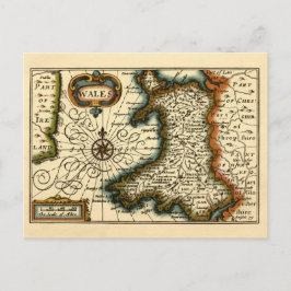Wales - Historiskt gammal antiquarian British Atla Vykort