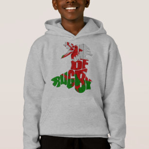 Wales Home of Rugby Karta Hoodie T-shirt