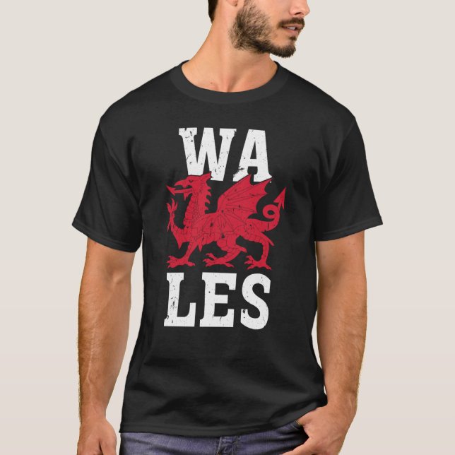 Wales Home Pride Welsh Flag T Shirt (Framsida)