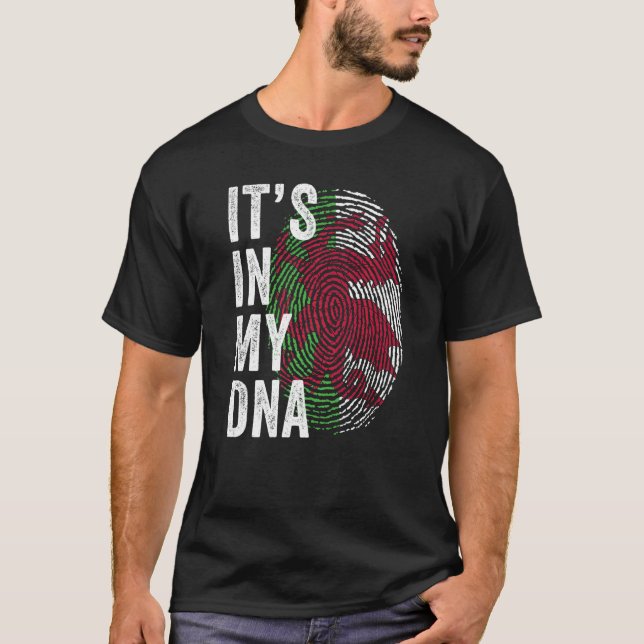 Wales It's In My DNA Cute Welsh Fingerprint Welsh  T Shirt (Framsida)