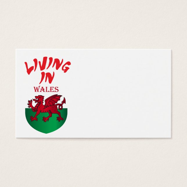 Wales jackar av arm visitkort (Framsidan)