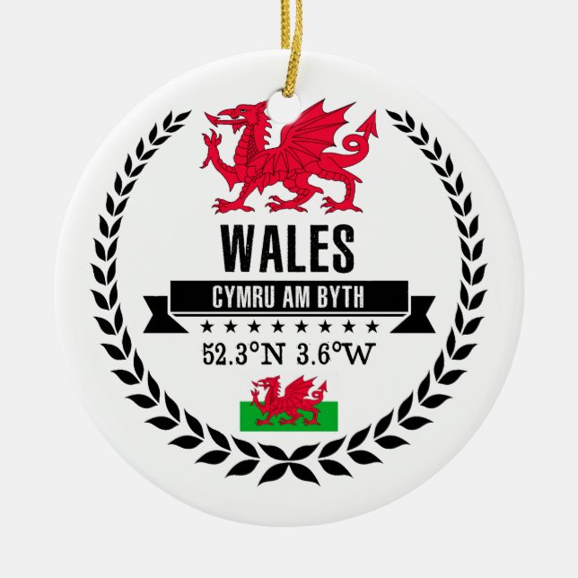 Wales Julgransprydnad Keramik (Framsidan)