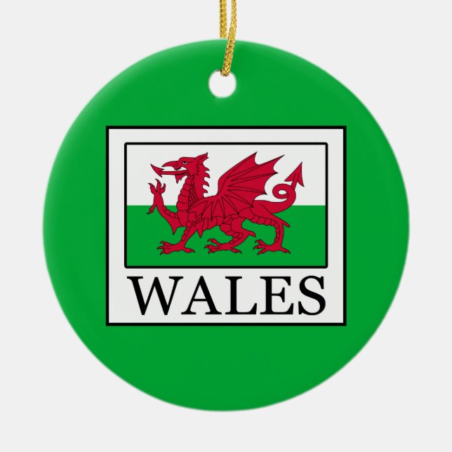 Wales Julgransprydnad Keramik (Framsidan)