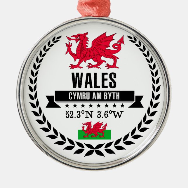 Wales Julgransprydnad Metall (Framsidan)
