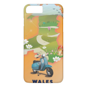 Wales karta vintage reseskylt