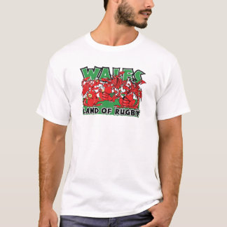 Wales land av Rugby, walesiska drakar T Shirt