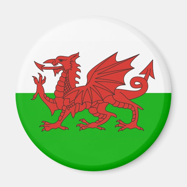 wales land draon flagga weltschutz magnet (Framsidan)