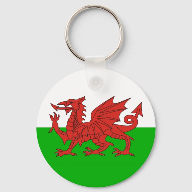 wales land draon flagga weltschutz nyckelring (Framsida)
