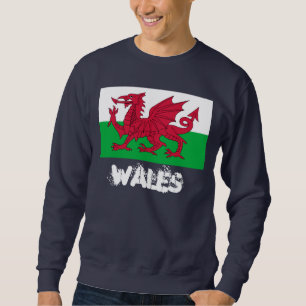 Wales med walesisk flagga sweatshirt