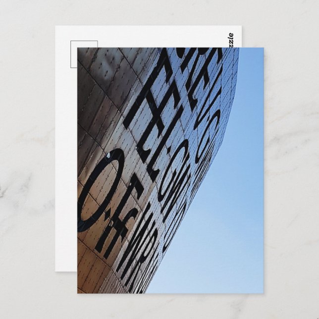 Wales Millennium Center, Cardiff Bay Postcard Vykort (Fram/baksida)