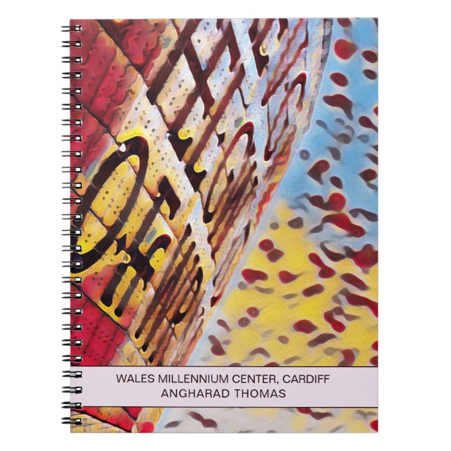Wales Millennium Center Cardiff Digital Art Anteckningsbok (Framsidan)