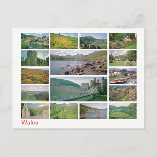Wales multiimage vykort (Framsida)