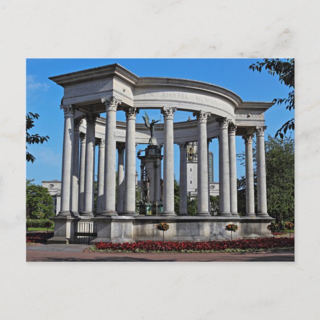 Wales nationella krigsmonument Cathays Park, Cardi Vykort (Framsida)