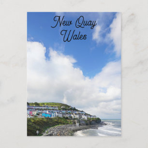 Wales New Quay Wales Strand Kust Resa Vykort
