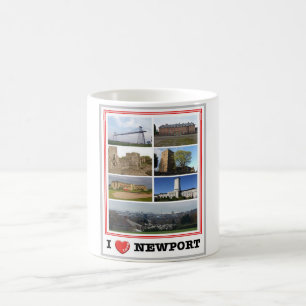 Wales - Newport - I Kärlek - Kaffemugg